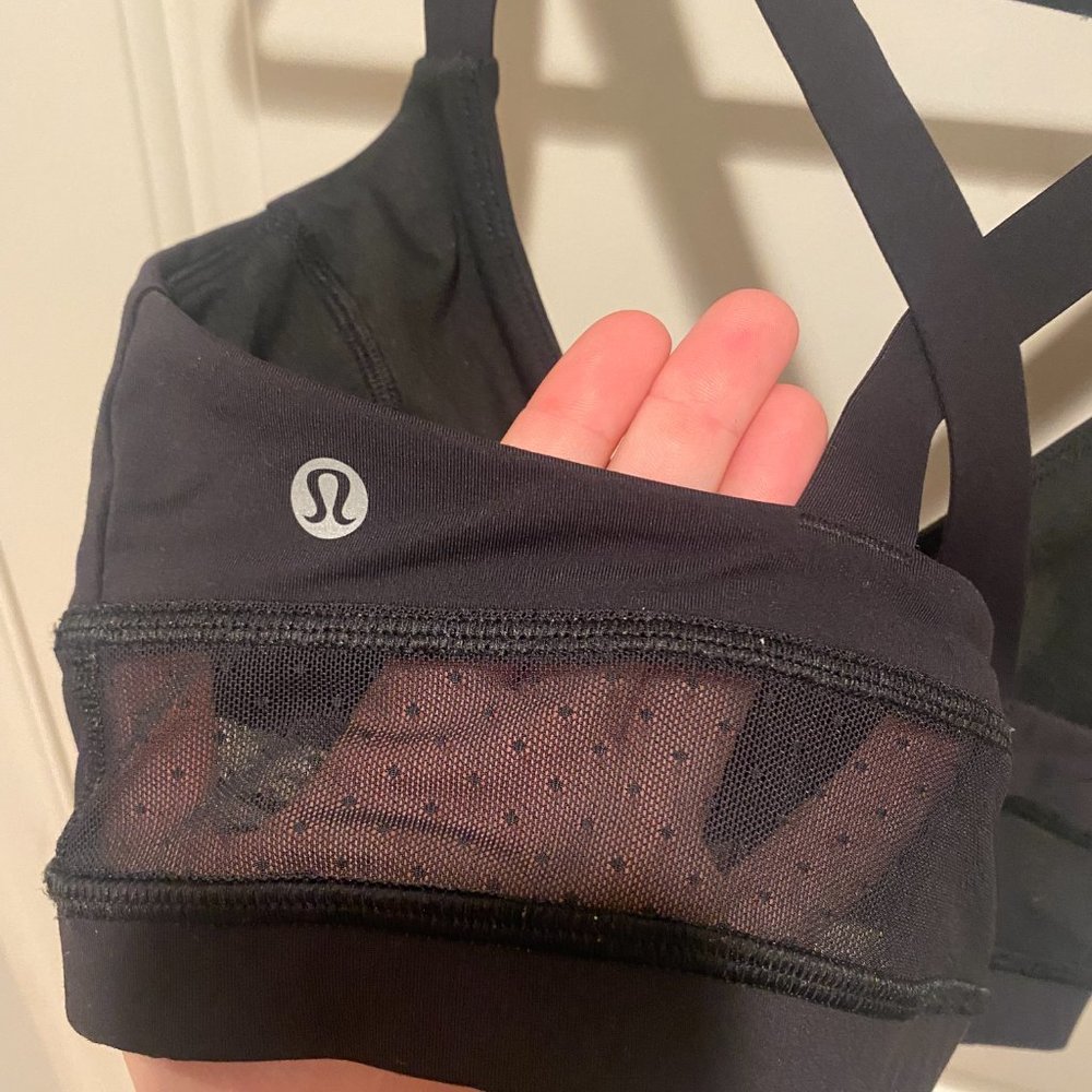 Lululemon Black Size 8 Sports Bra With Mesh - Picture 4 of 4